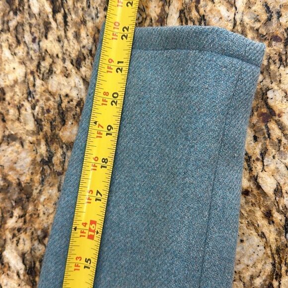 Faconnable Turquoise Wool Blend Single Breasted Button Front Coat Size S - Picture 8 of 10
